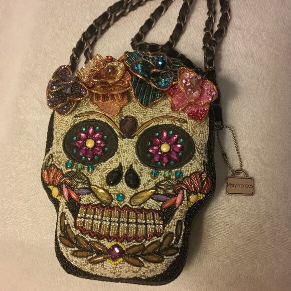 Mary Frances Sugar Rush Day of the Dead Crossbody Handbag - Picture 1 of 3